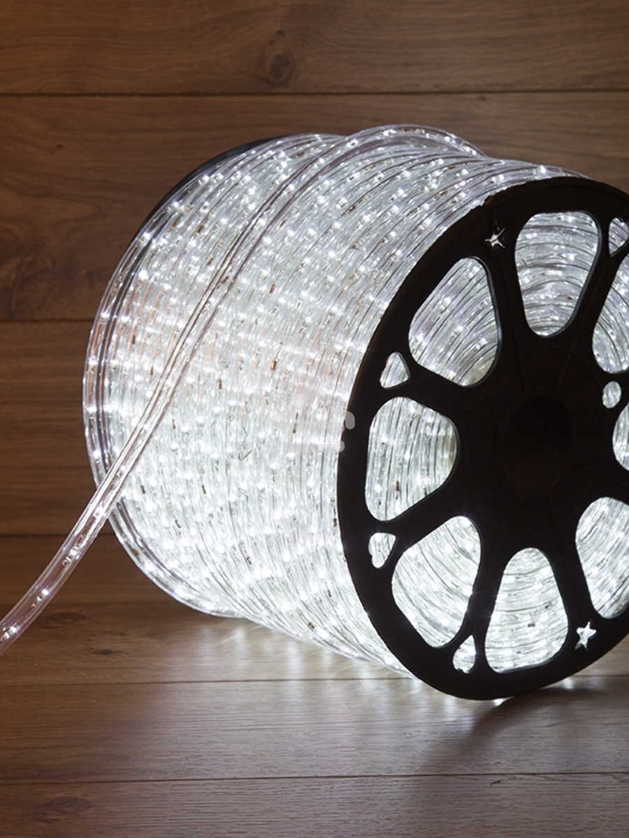 Дюралайт LED, свечение с динамикой (3W) - белый, 36 LED/м, бухта 100м