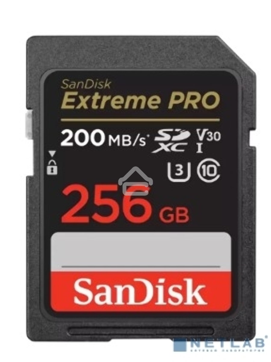 Флеш карта SD 256GB SanDisk SDXC Class 10 V30 UHS-I U3 Extreme Pro 200MB/s