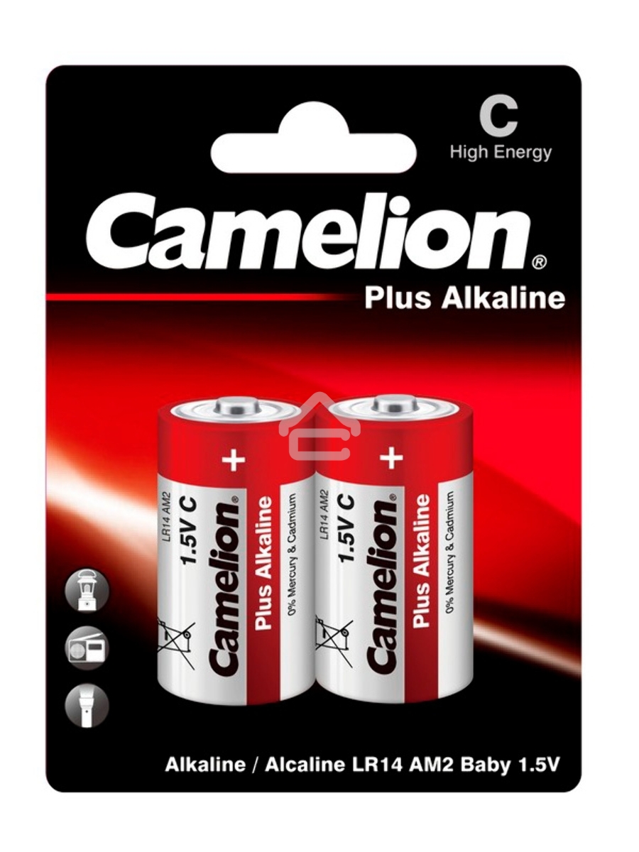 Элемент питания алкалиновый Camelion LR LR14 BL-2 (блист.2шт) 1.5 В