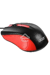 Мышь проводная Acer OMW012 черный/красный, 1200 dpi, USB, кнопки - 3