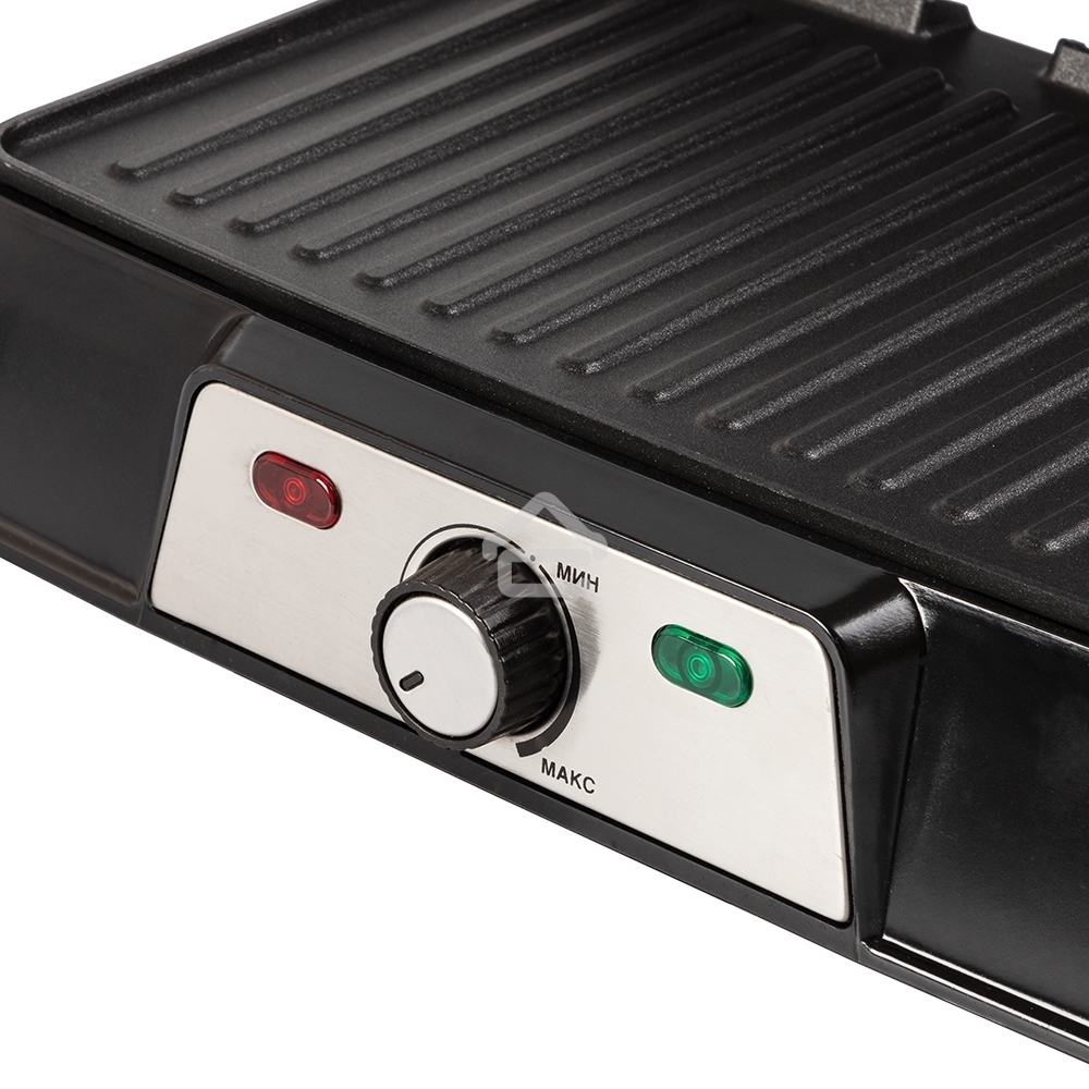 Электрический пресс-гриль Endever Grillmaster 220, серебристый/черный