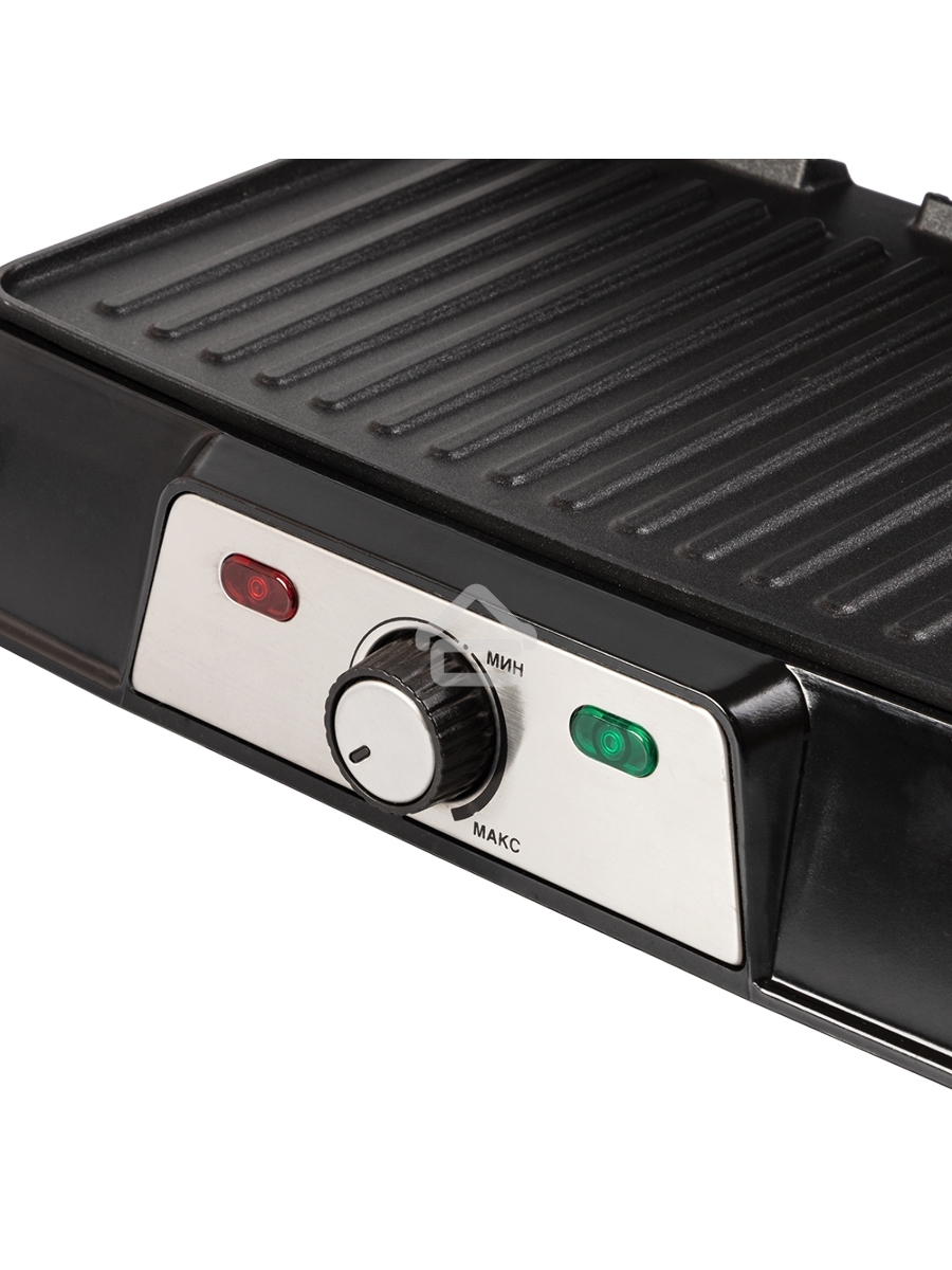 Электрический пресс-гриль Endever Grillmaster 220, серебристый/черный