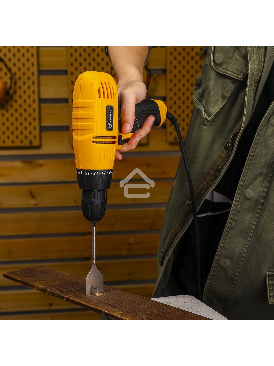 Дрель-шуруповерт Deko DKSD500W, 500Вт, сетевая