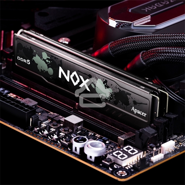 Оперативная память Apacer Nox, DDR5, 16GB (1x16 GB), 5600 MHz, CL40, DIMM, радиатор, серый, черный