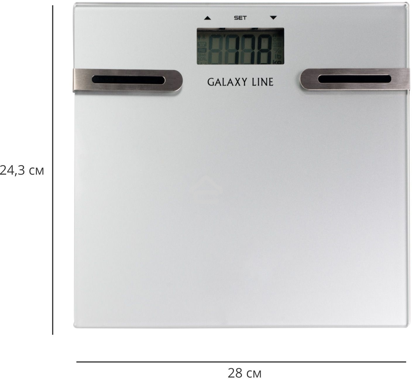 Весы напольные многофункциональные Galaxy Line GL 4855, серый, электронные, элемент питания типа 