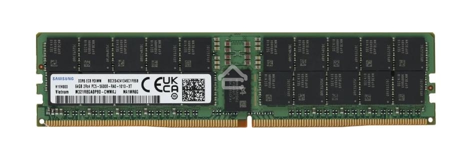 Оперативная память Samsung, DDR5, 64GB (1x64GB), 5600MHz, CL46, ECC, RDIMM, OEM