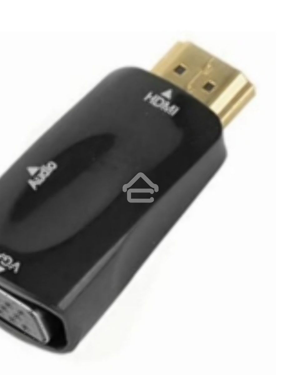 Переходник HDMI на VGA c аудио черный