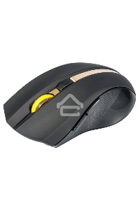 Мышь беспроводная Oklick 495MW черный/золотистый, 1600 dpi, радиоканал, USB, кнопки - 6