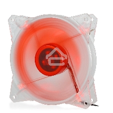 Вентилятор для корпуса Crown CMCF-12025S-1210 прозрачный/красный, 120 мм, 1650 об/мин, 28 дБ, 3 pin