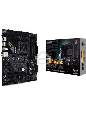 Материнская плата ASUS TUF GAMING B550-PLUS, AM4, AMD B550, 4xDDR4, 6xSATA, 2xM.2, 1xPCIe 4.0 x16, 1xPCIe 3.0 x16, 3xPCIe x1, 1xHDMI, 1xDP, 1x 2.5Gb LAN, 4xUSB-A 3.2 Gen 1, 1xUSB-A 3.2 Gen 2, 2xUSB-A 2.0, 1xUSB-C 3.2 Gen 2, 5x3.5 мм, 7.1, ATX