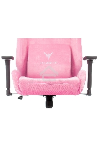 Кресло игровое Knight N1 Fabric розовый Velvet 36 с подголов. крестовина металл