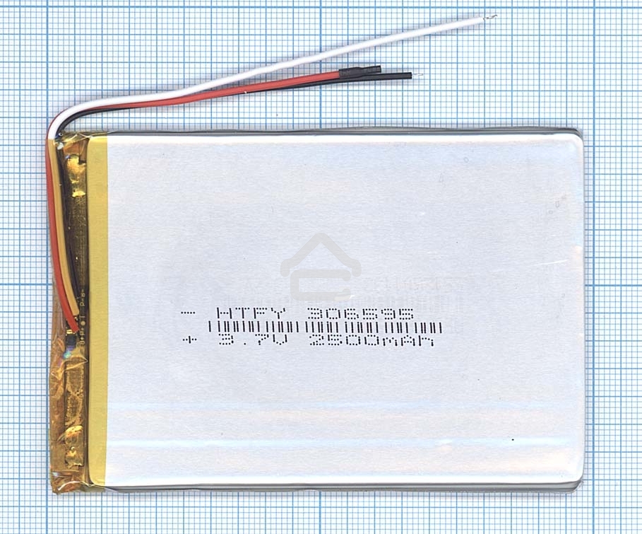 Аккумулятор Li-Pol (батарея) 3*65*95мм 3pin 3.7V/2500mAh