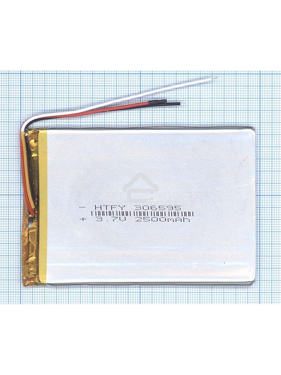 Аккумулятор Li-Pol (батарея) 3*65*95мм 3pin 3.7V/2500mAh