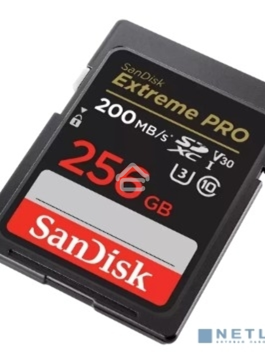 Флеш карта SD 256GB SanDisk SDXC Class 10 V30 UHS-I U3 Extreme Pro 200MB/s