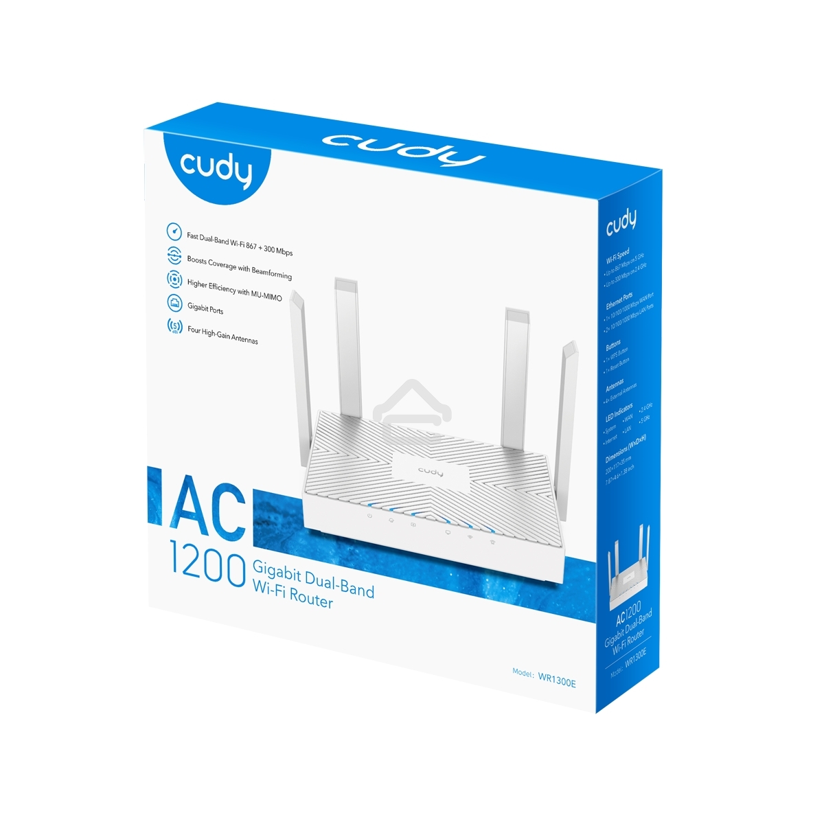 Роутер беспроводной Cudy WR1300E AC1200 10/100/1000 белый