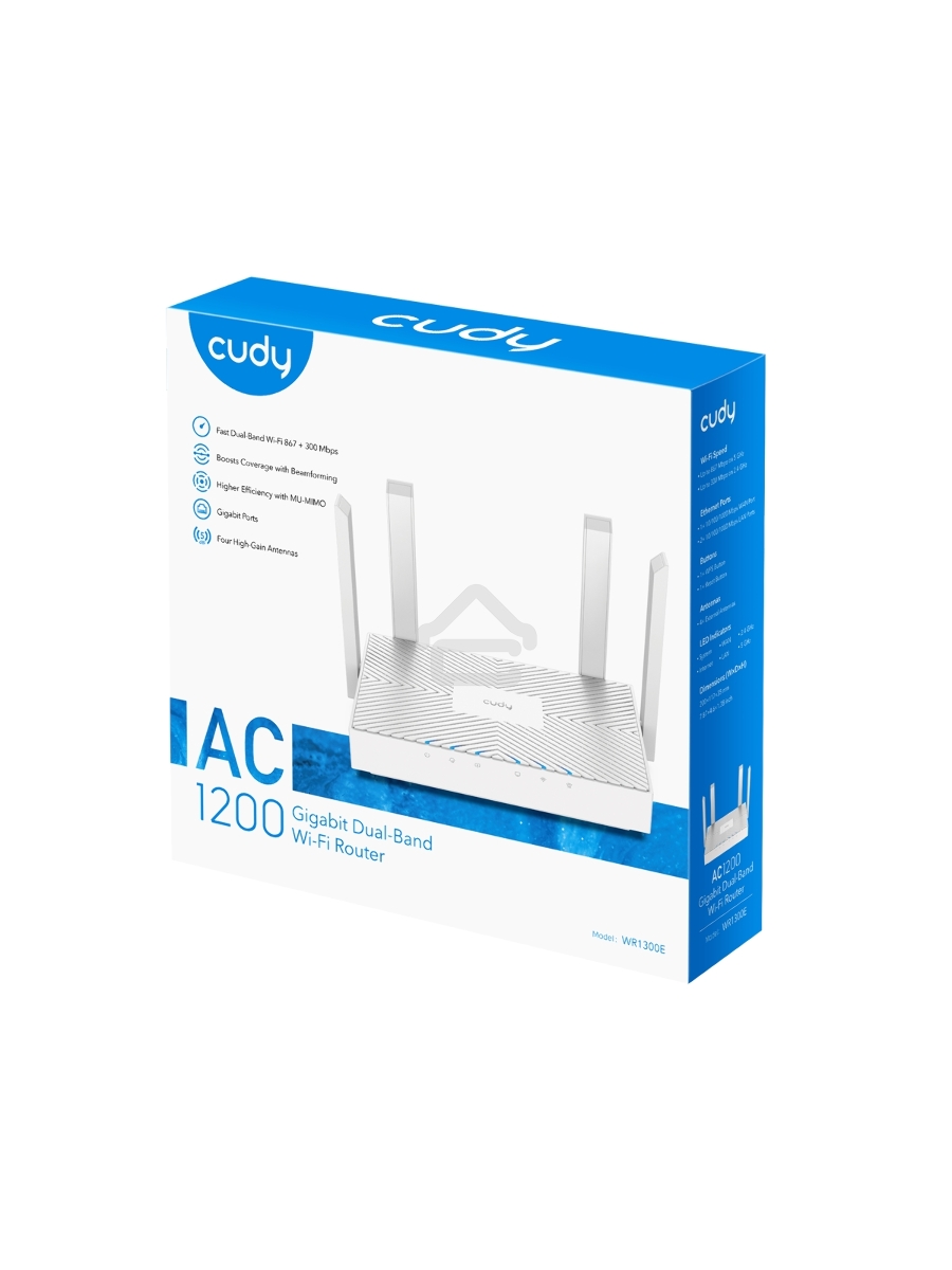 Роутер беспроводной Cudy WR1300E AC1200 10/100/1000 белый