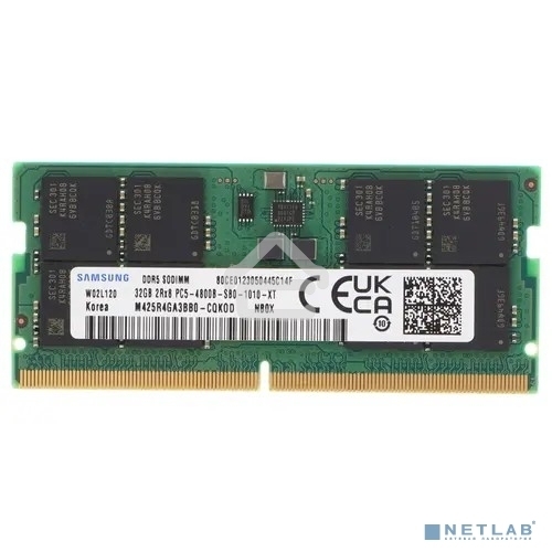 Оперативная память Samsung, DDR5, 32GB (1x32GB), 4800MHz, CL40, SO-DIMM