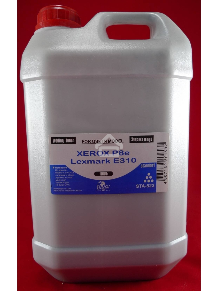 Тонер XEROX P8e/Lexmark E310 (кан, 1кг) B&W Standart фас России