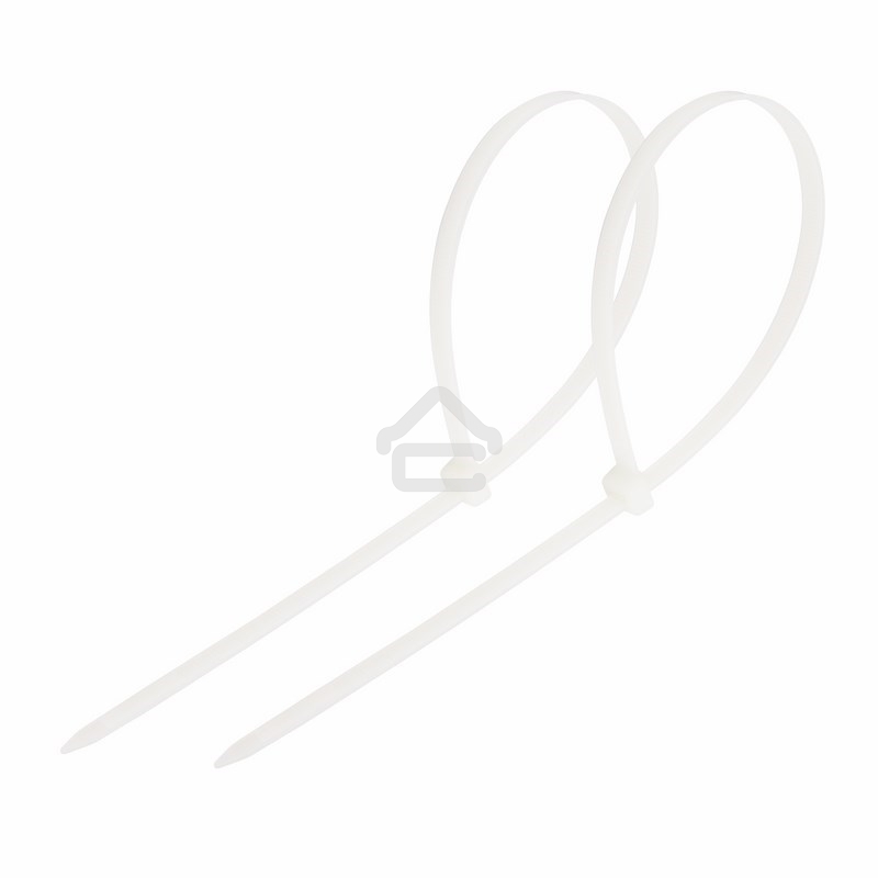 Хомут-стяжка кабельная нейлоновая Rexant 250 x7,6 мм, белая, упаковка 100 шт.