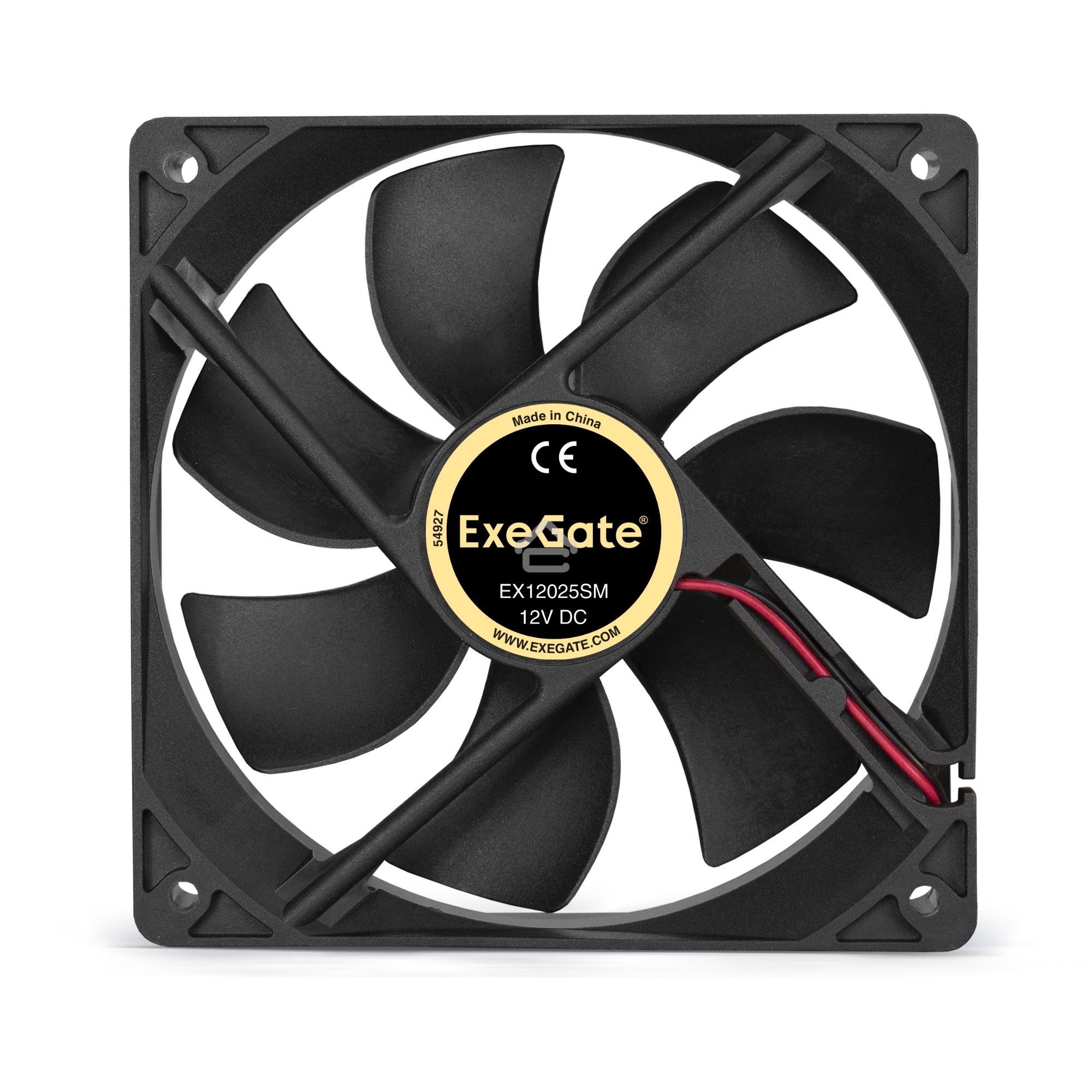 Вентилятор для корпуса ExeGate EX12025SM черный, 120 мм, 1500 об/мин, 24 дБ, Molex