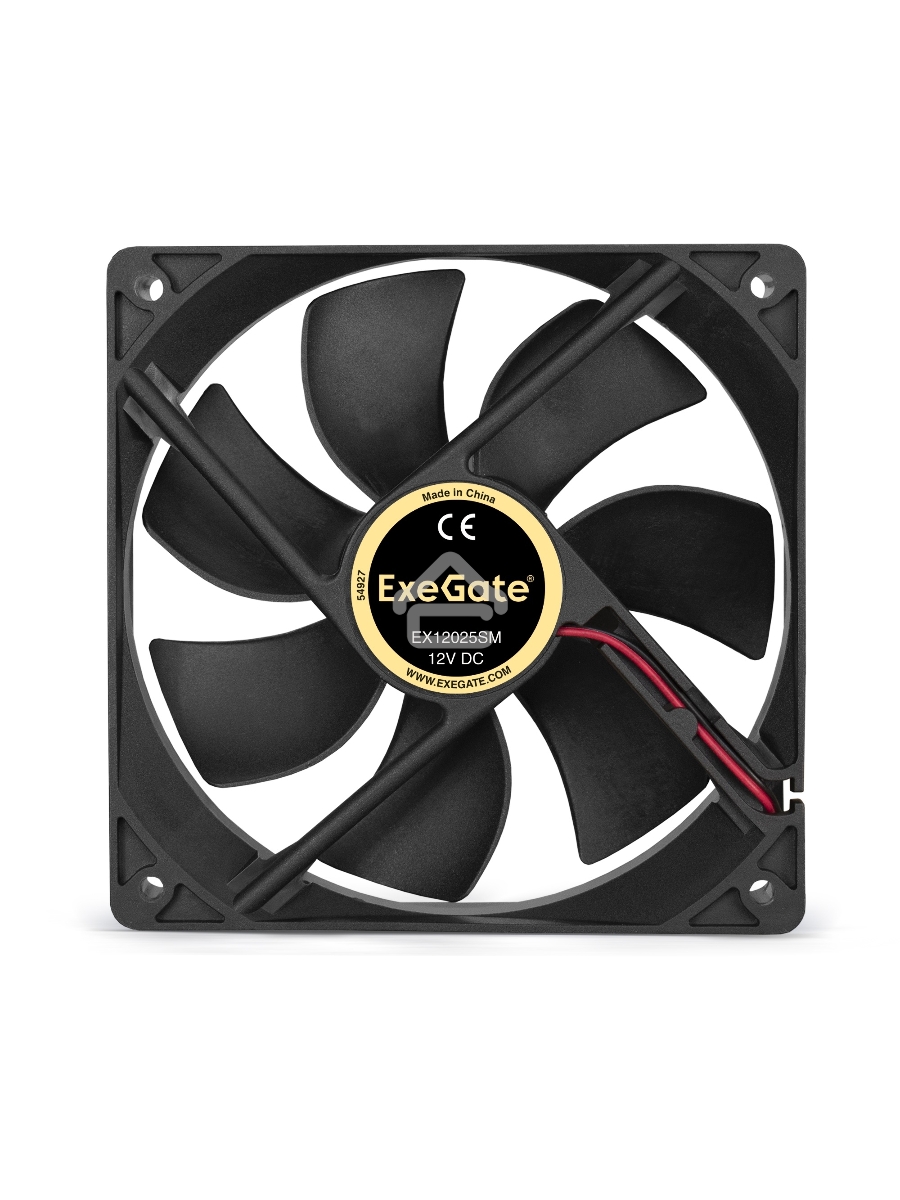 Вентилятор для корпуса ExeGate EX12025SM черный, 120 мм, 1500 об/мин, 24 дБ, 2 pin