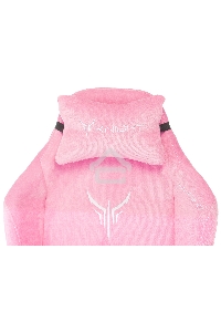 Кресло игровое Knight N1 Fabric розовый Velvet 36 с подголов. крестовина металл