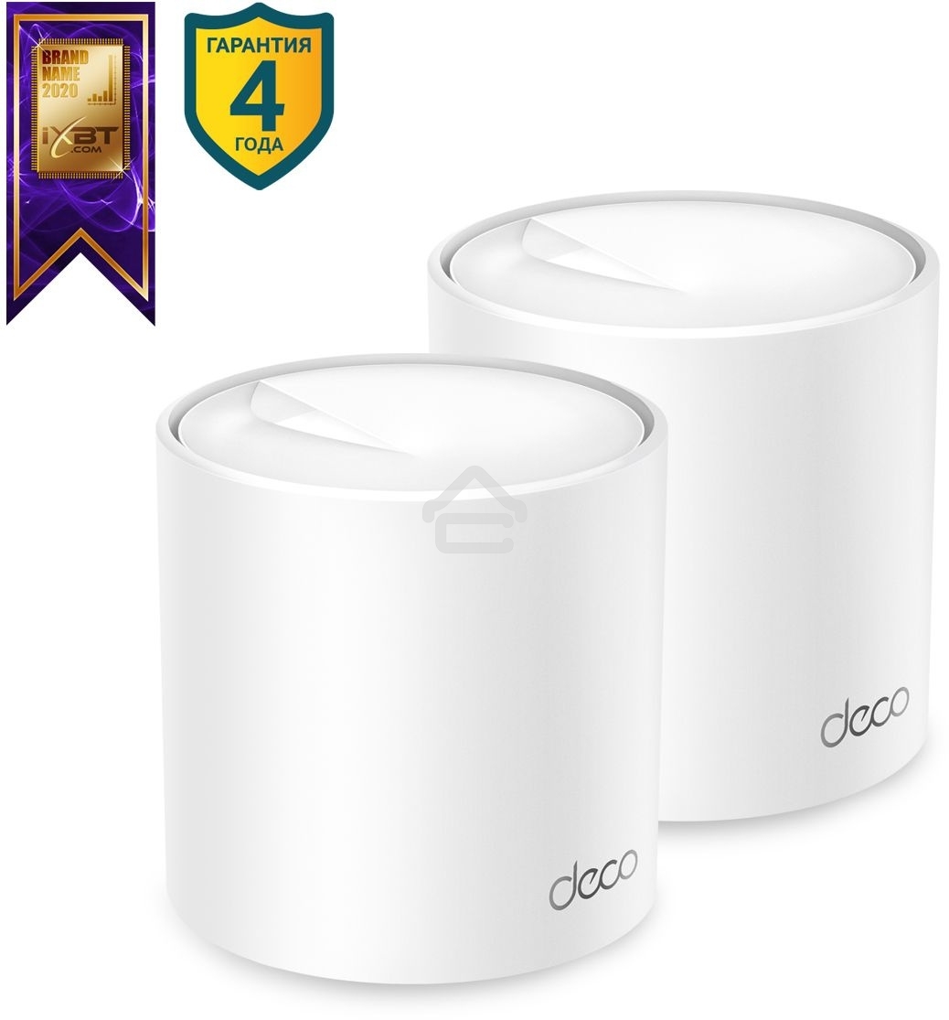 Бесшовный Mesh роутер TP-Link Deco X50(2-Pack) AX3000 10/100/1000BASE-TX