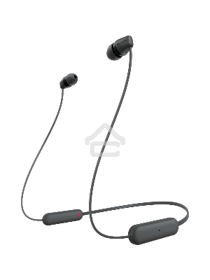 Гарнитура вкладыши Sony WI-C100 черный беспроводные bluetooth шейный обод