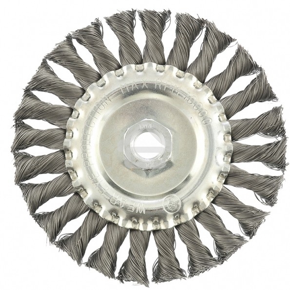 Щетка Matrix для УШМ 125 мм, М14, плоская, крученая проволока 0,35 мм