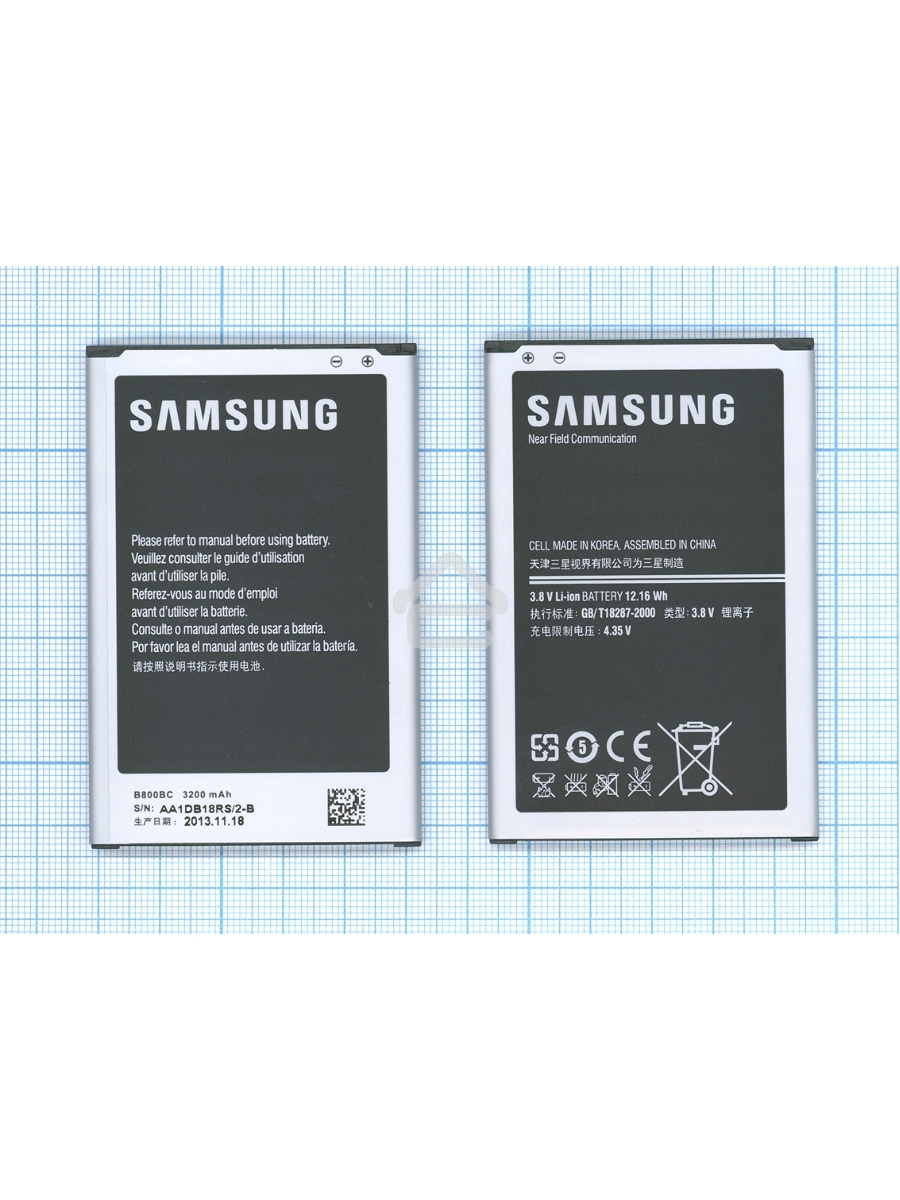 Аккумуляторная батарея B800BC для Samsung Galaxy Note 3 N9000 N9005 3.8 V 12.16Wh