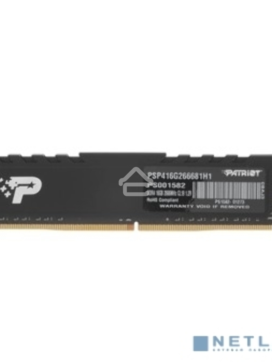 Оперативная память Patriot Signature Premium, DDR4, 16GB (1x16 GB), 2666 MHz, CL19, DIMM, радиатор, чёрный