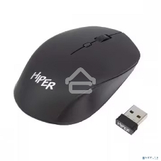 Мышь беспроводная HIPER HOMW-091 черный, 1600 dpi, радиоканал, USB, кнопки - 4