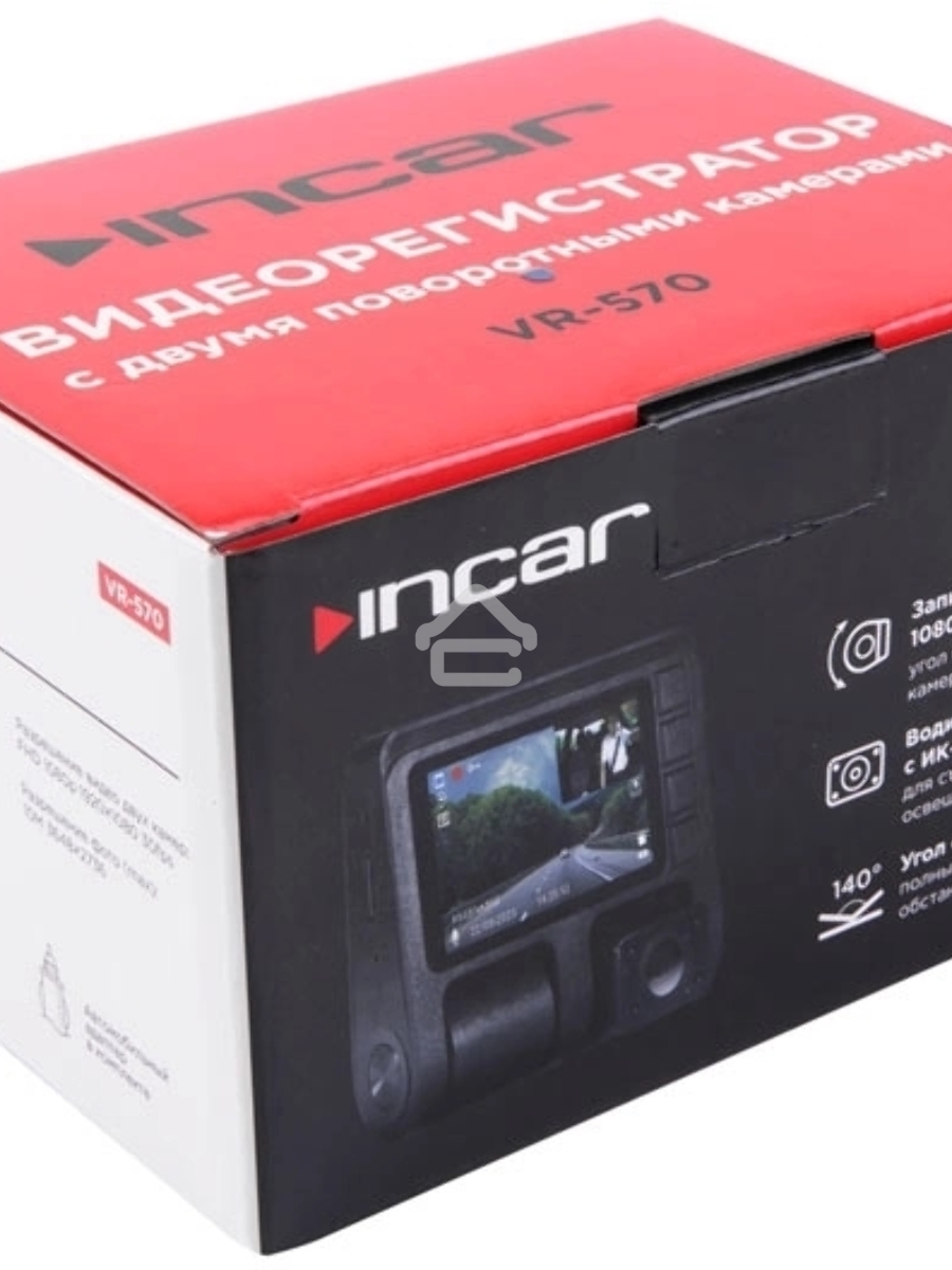Видеорегистратор Incar VR-570 черный 10Mpix 1080x1920 1080p 140гр.