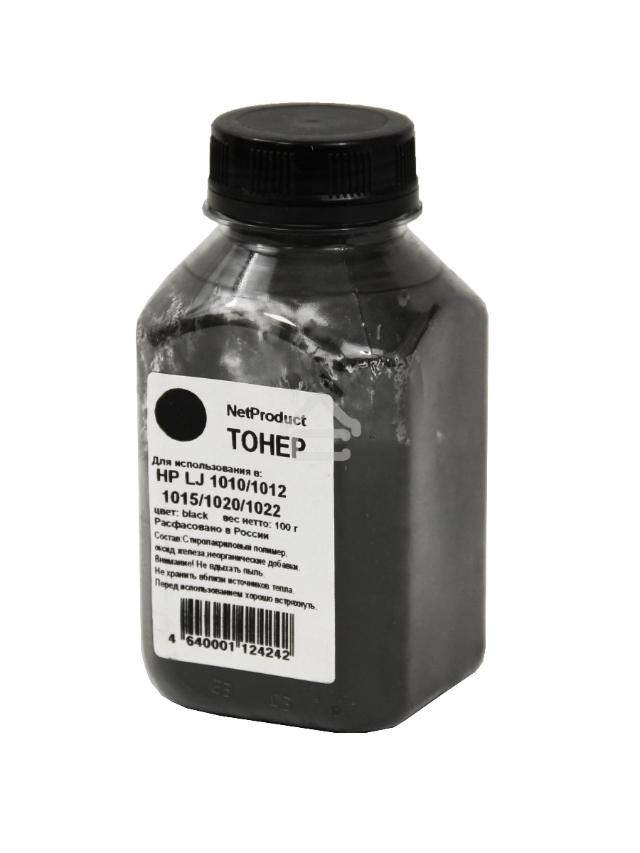 Тонер для HP LJ 1010/1012/1015/1020/1022 (NetProduct) черный, 100 г, банка