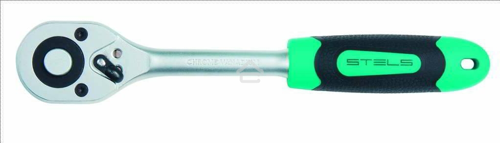 Ключ STELS 14025 трещотка 1/4'' 72 зуба с быстрым сбросом crv