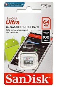 Флеш карта microSD 64GB SanDisk microSDXC Class 10 Ultra UHS-I 100MB/s
