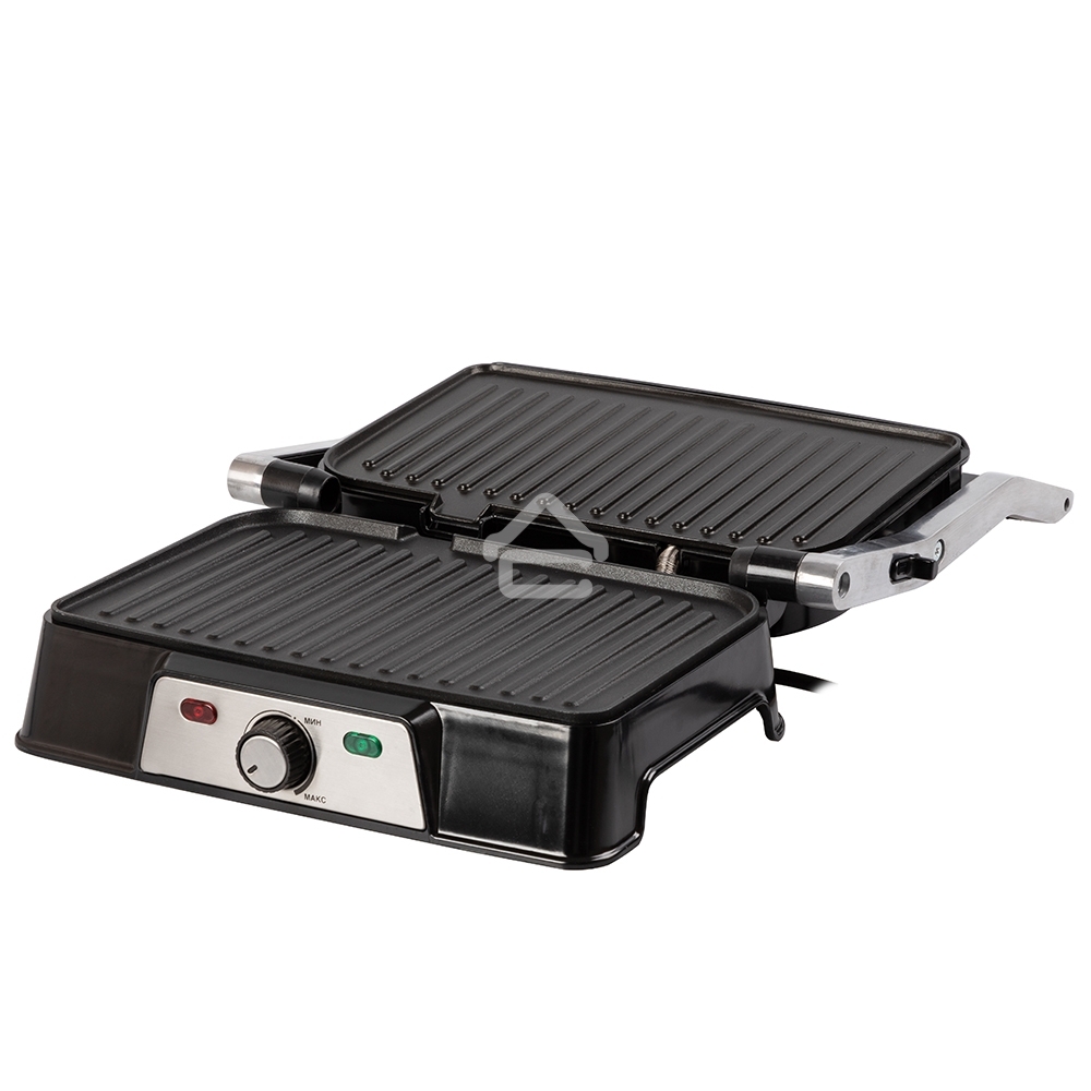 Электрический пресс-гриль Endever Grillmaster 220, серебристый/черный