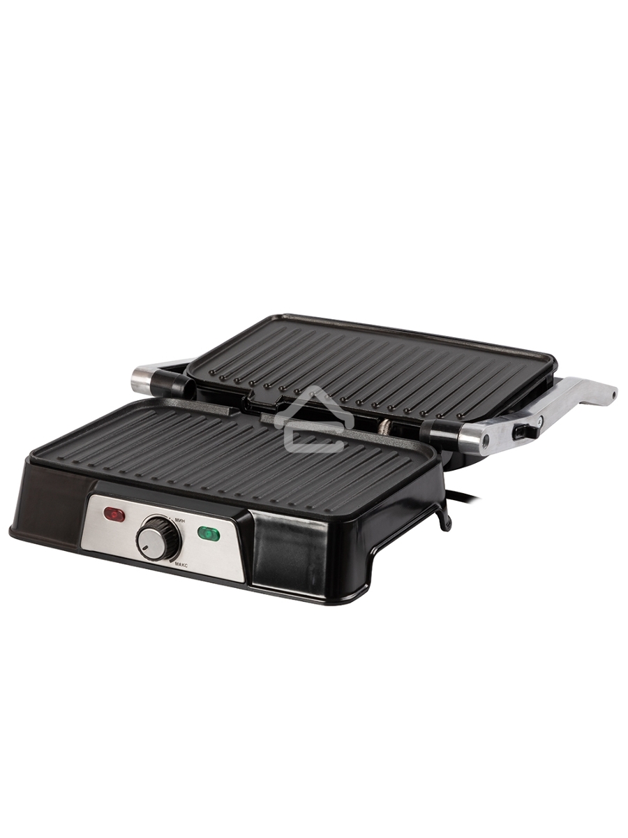 Электрический пресс-гриль Endever Grillmaster 220, серебристый/черный