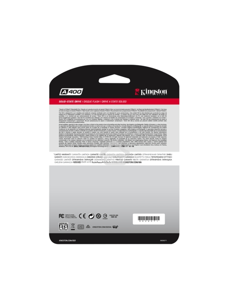 Накопитель SSD Kingston A400, 480GB, SATA III, 2.5