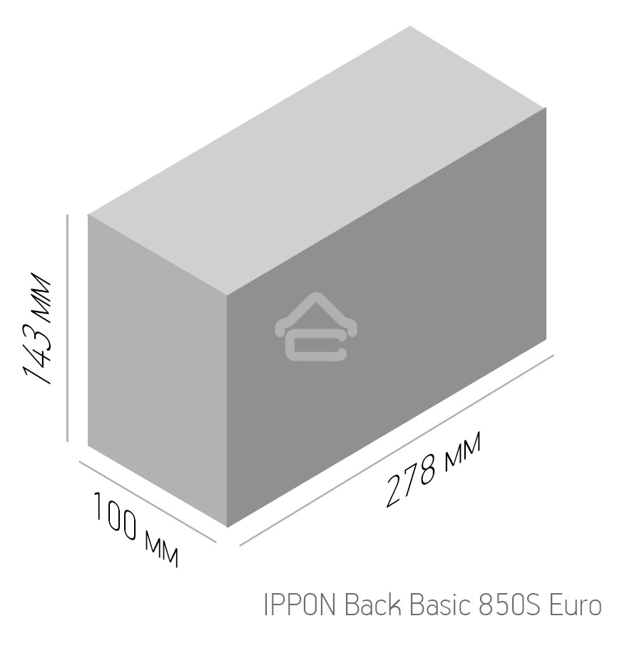 Источник бесперебойного питания Ippon Back Basic 850S Euro 480Вт 850ВА черный