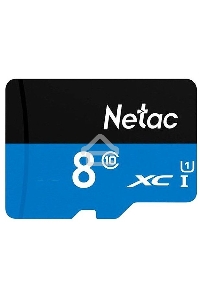Флеш карта microSDHC 8GB Netac P500 <NT02P500STN-008G-S>  (без SD адаптера) 80MB/s