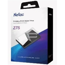 Внешний SSD Netac Z7S, 2TB, USB 3.2 Gen 1 Type-A, R/W 550/480, черный