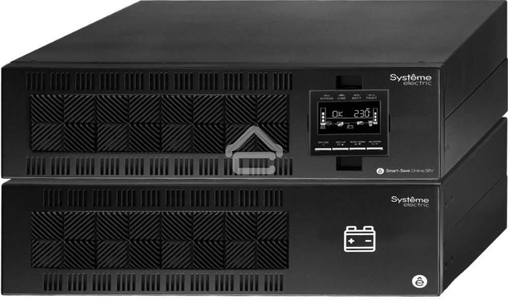Источник бесперебойного питания Systeme Electriс Smart-Save Online SRV, 10000VA/9000W, On-Line, Extended-run, Rack 6U(Tower convertible), LCD, Out: Hardwire, SNMP Intelligent Slot, USB, RS-232