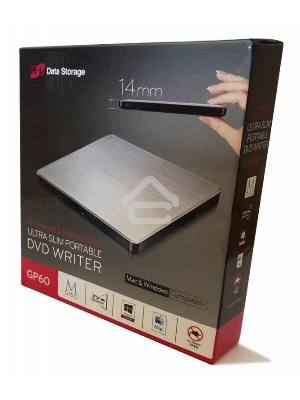 Внешний Привод DVD-RW LG GP60NS60 серебристый USB ultra slim внешний RTL