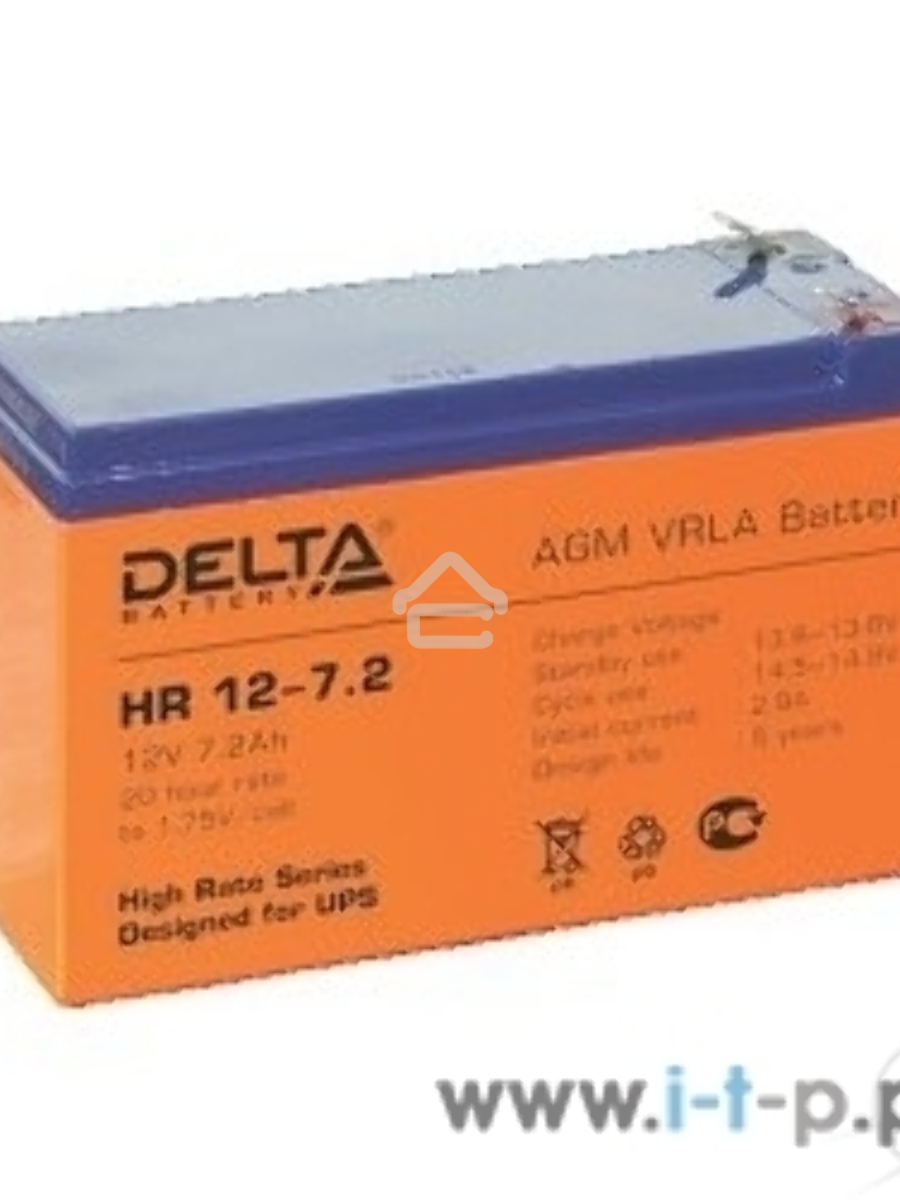 Батарея Delta HR 12-7.2 (12V, 7.2Ah)
