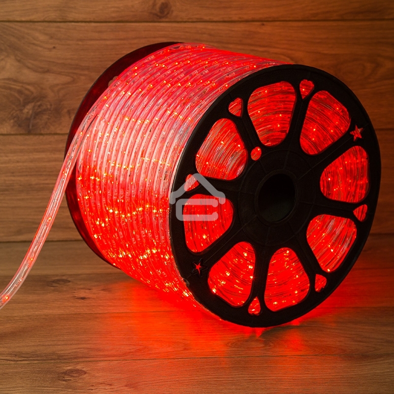 Дюралайт LED, свечение с динамикой (3W) - красный, 36 LED/м, бухта 100м