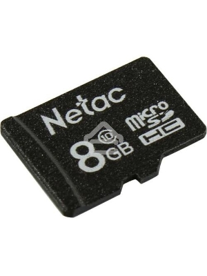 Флеш карта microSDHC 8GB Netac P500 <NT02P500STN-008G-S>  (без SD адаптера) 80MB/s