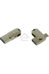 Флеш диск Netac U785 16Gb <NT03U785C-016G-30PN>, USB3.0+TypeC, металлическая