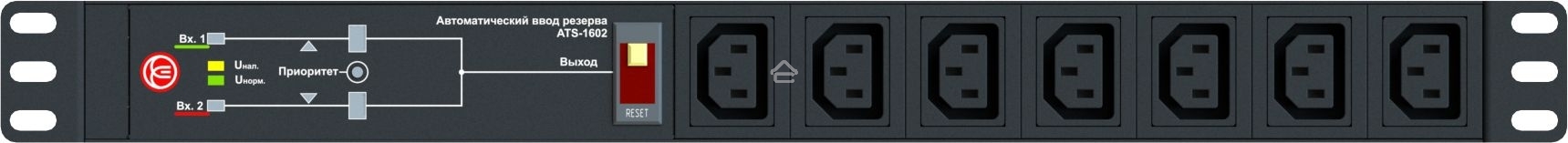 Устройство автоматического ввода резерва АВР Elemy ATS-1602 1U 19