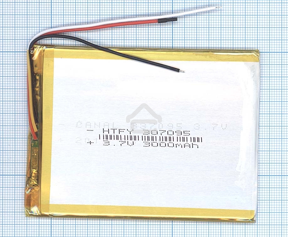 Аккумулятор Li-Pol (батарея) 3x70x95мм 3pin 3.7V/2500mAh